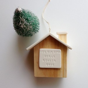 Personalized House Ornament via Paloma’s Nest