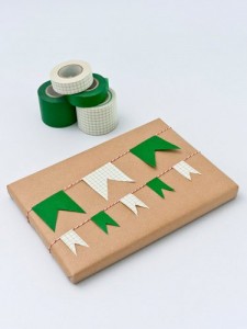 Washi Bunting Flag Wrapping {Source}