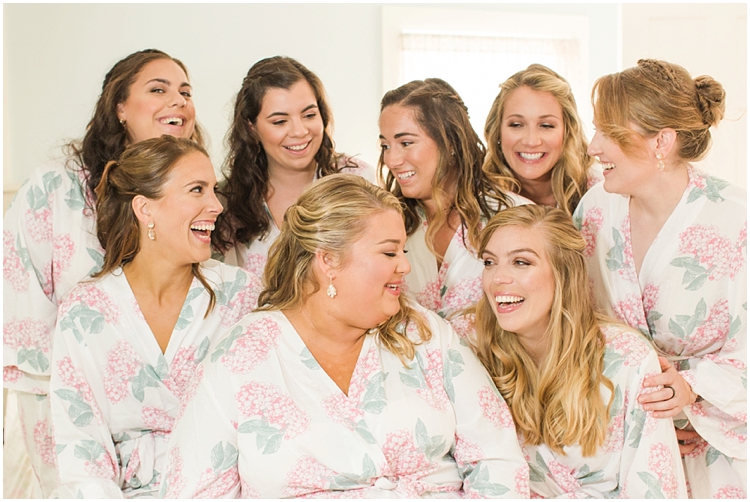 Bride and Bridesmaids Getting Ready Matching Robes