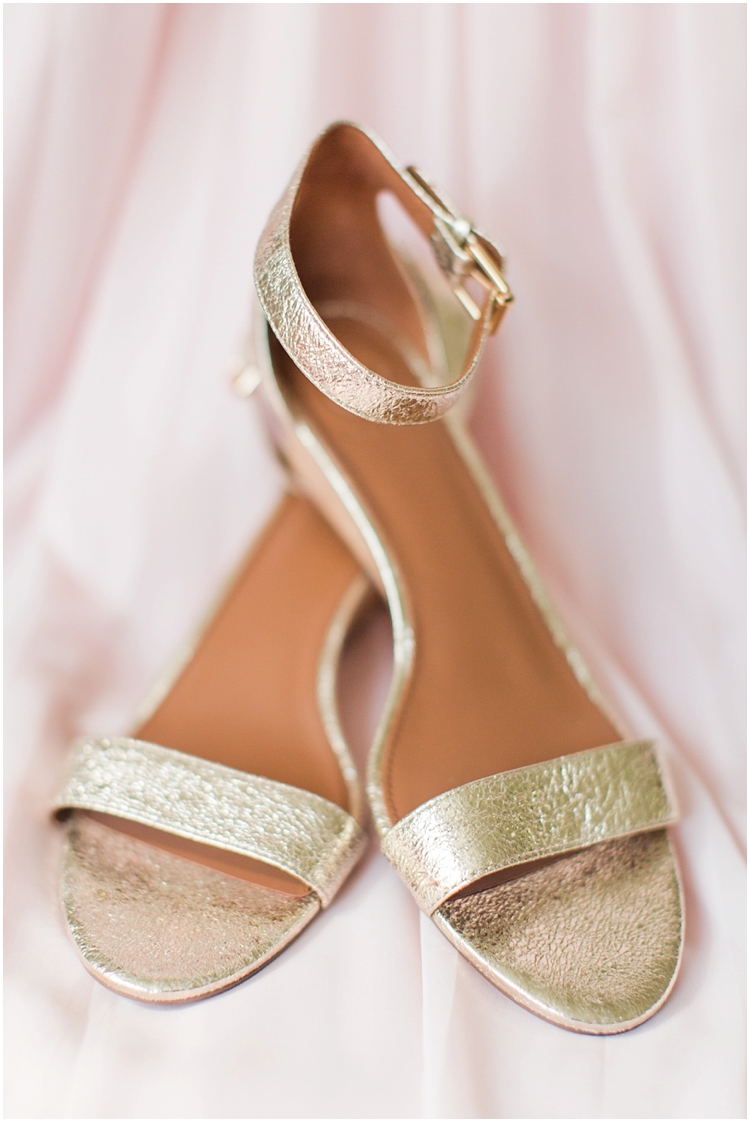 CT Wedding Gold Bridal Shoes