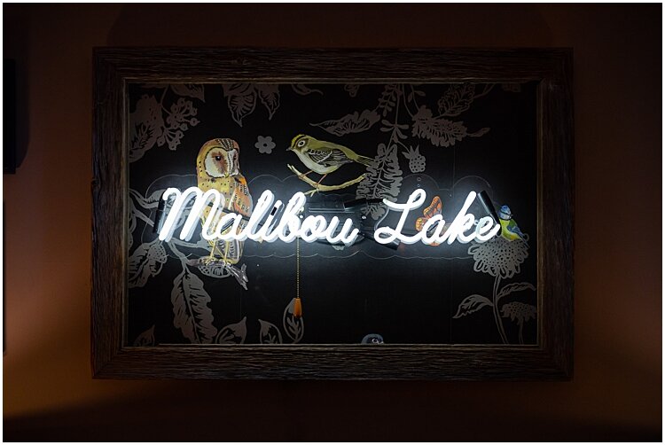 Malibou Lake Sign