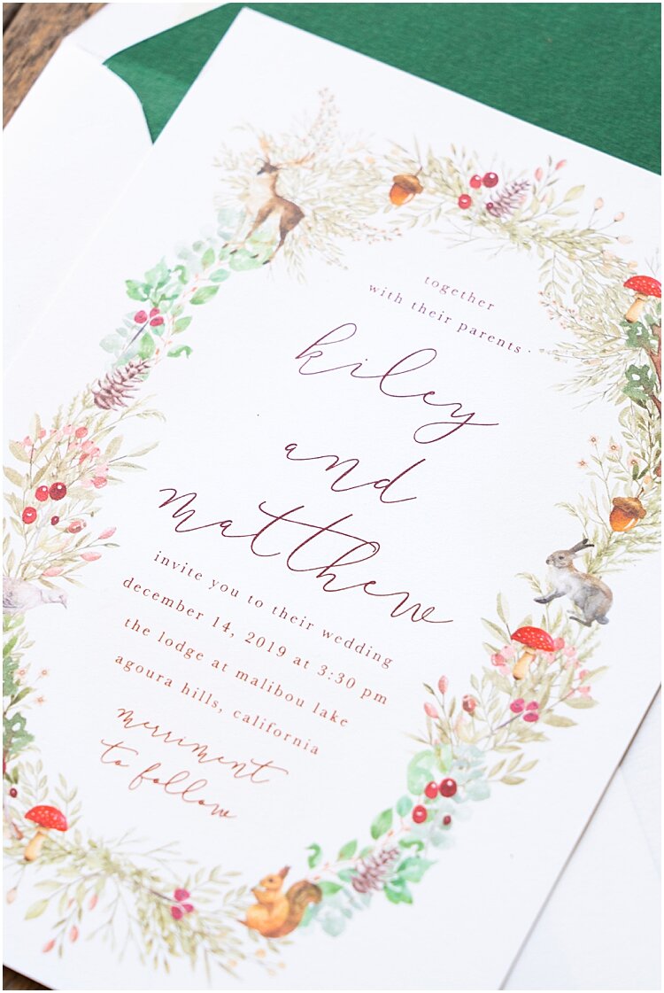 Custom Watercolor Wedding Invitation