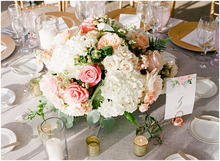 Classic Pink and White Centerpieces