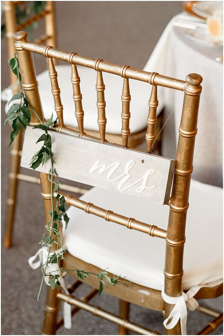 Acrylic Mrs. Wedding Chair Sign
