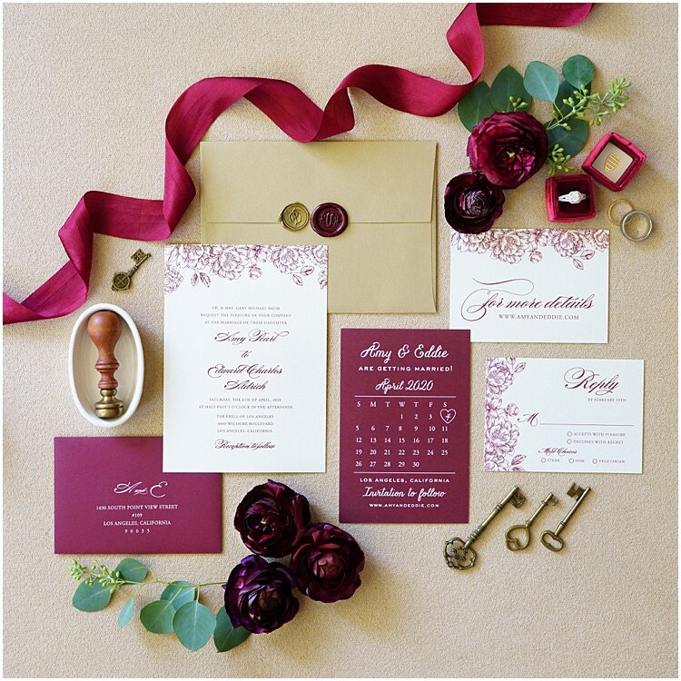 Ebell of Los Angeles Fall Floral Invite
