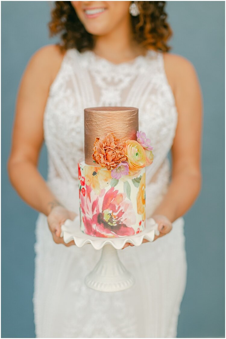 DTLA floral wedding cake