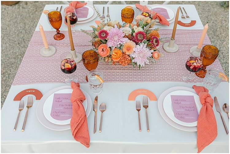 Lavender Los Angeles Wedding table
