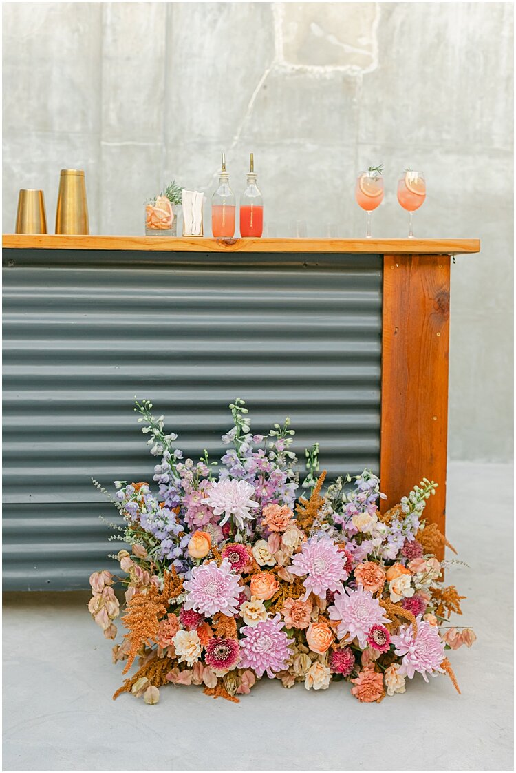 Wedding bar florals