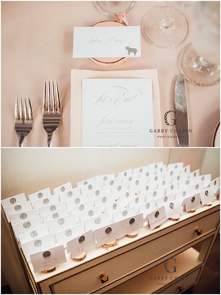 Dayof Stationery Escort Cards vs. Place Cards Roseville Designs Wedding