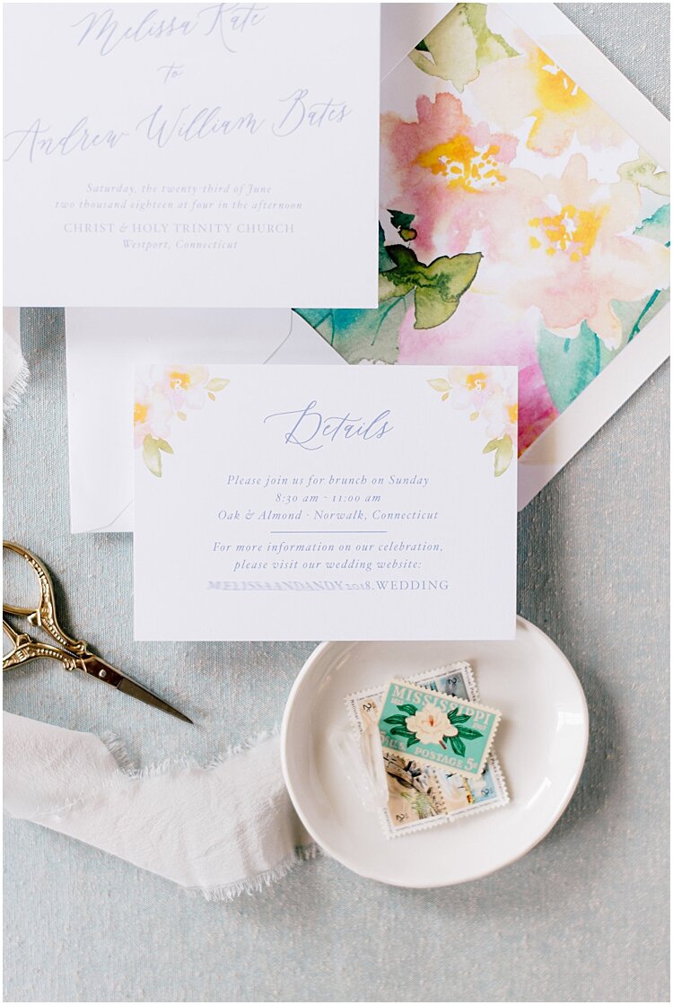 colorful watercolor wedding invitation