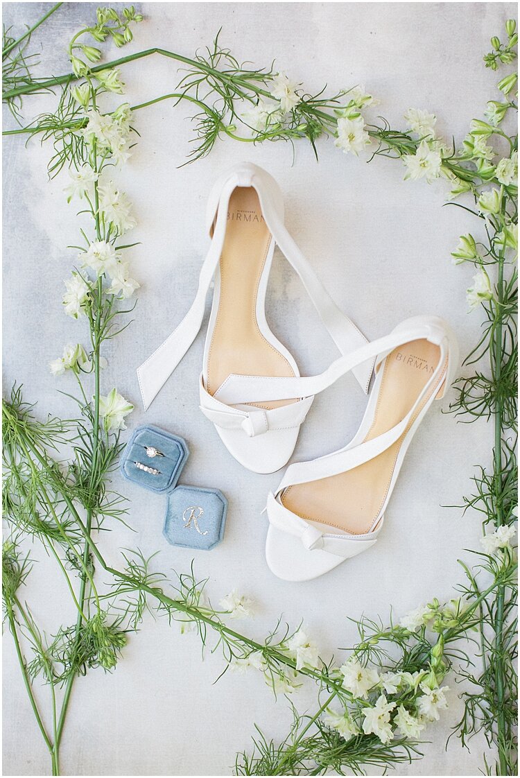 Classic White Bridal Shoes and Ring Box