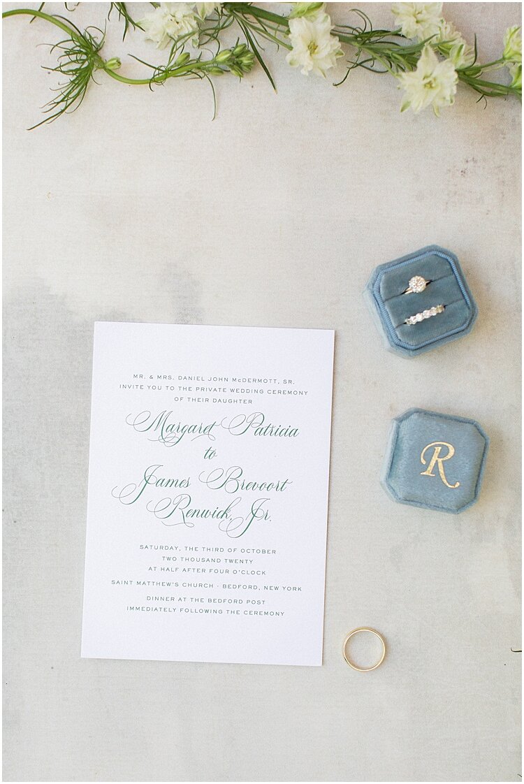 Simple Elegant Green Wedding Invitation