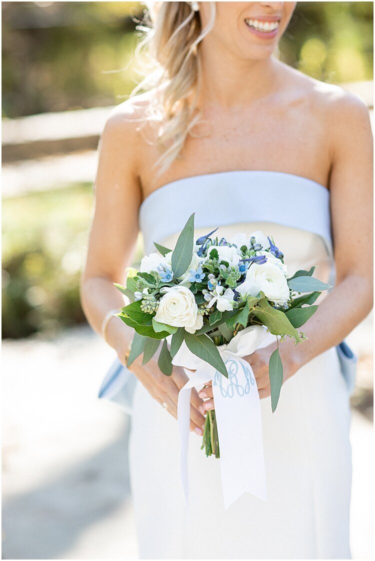 Elegant Blue and White Floral Bouquet