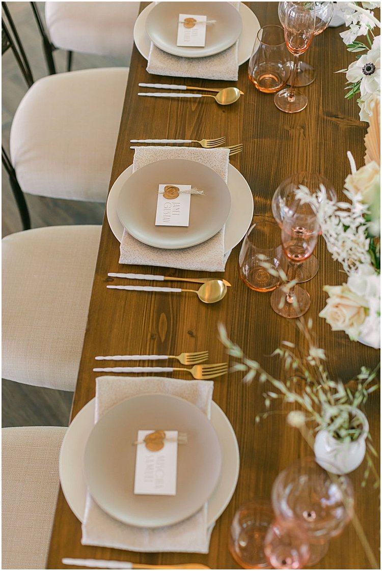 Wax Seal Place Cards Wedding Table