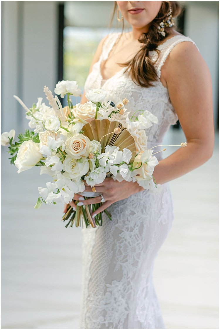 Boho White Wedding Bouquet