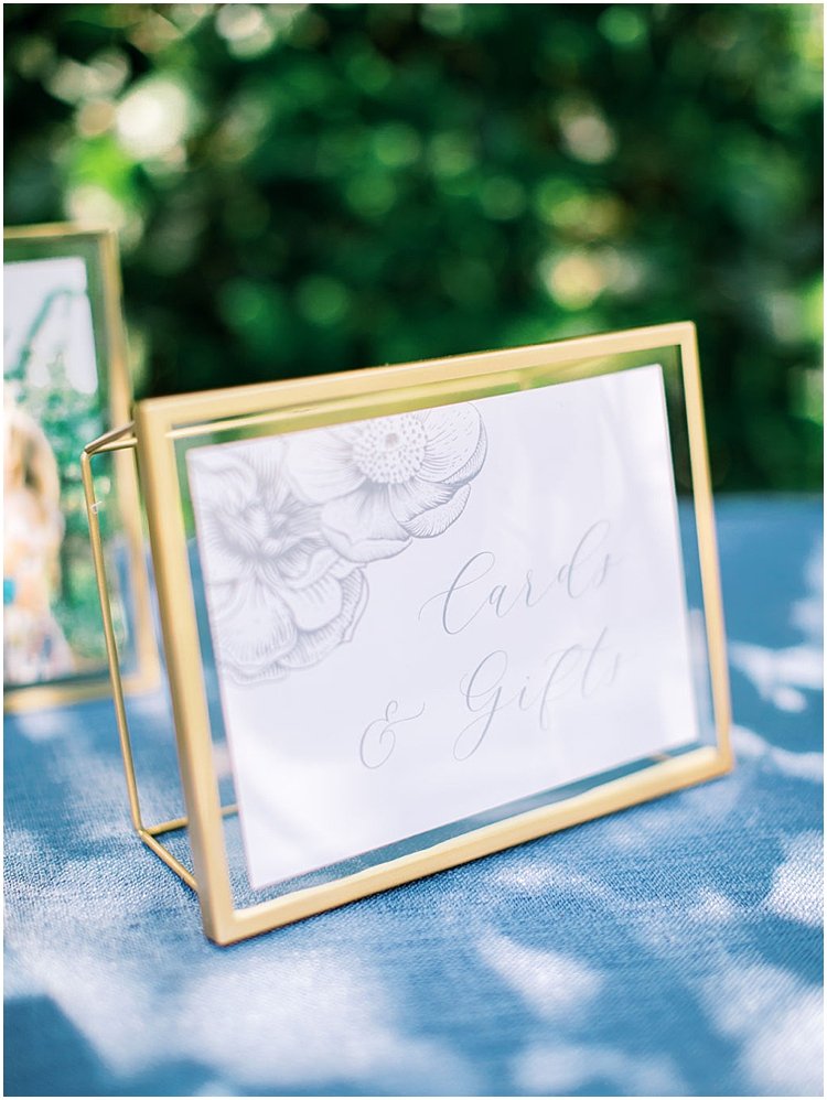 floral cards &amp; gifts wedding sign