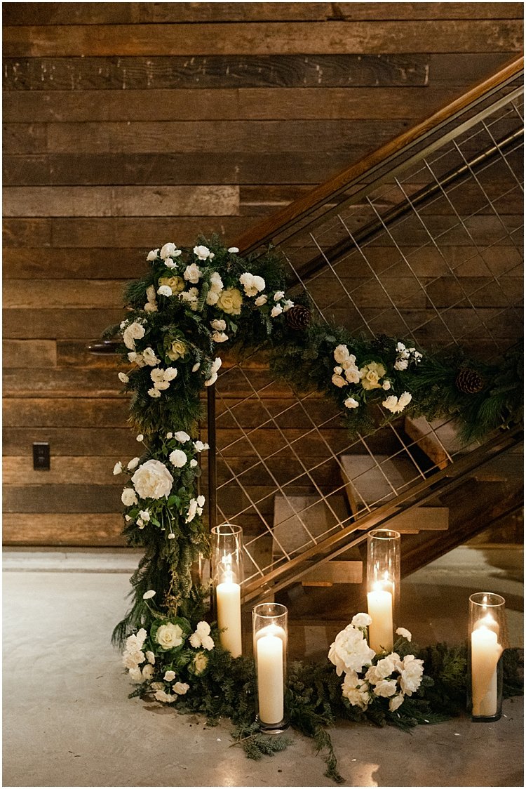 Wedding Floral Staircase Decor