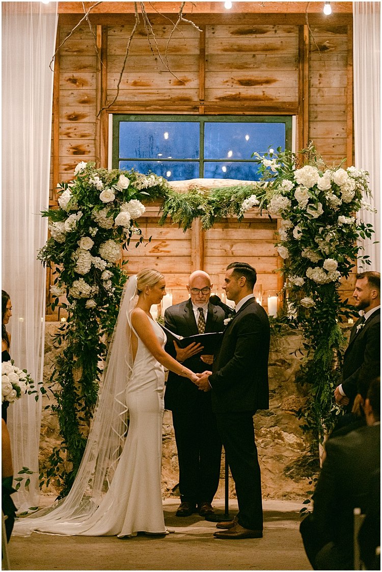 White Floral Wedding Arch