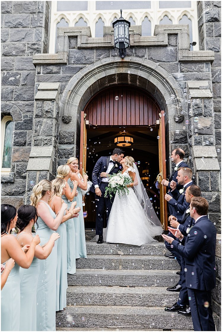 Connecticut wedding church exit