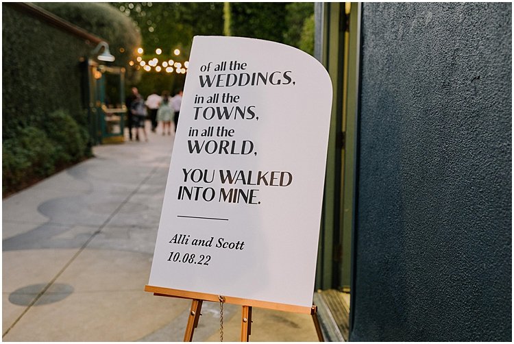 Movie Quote Wedding Welcome Sign