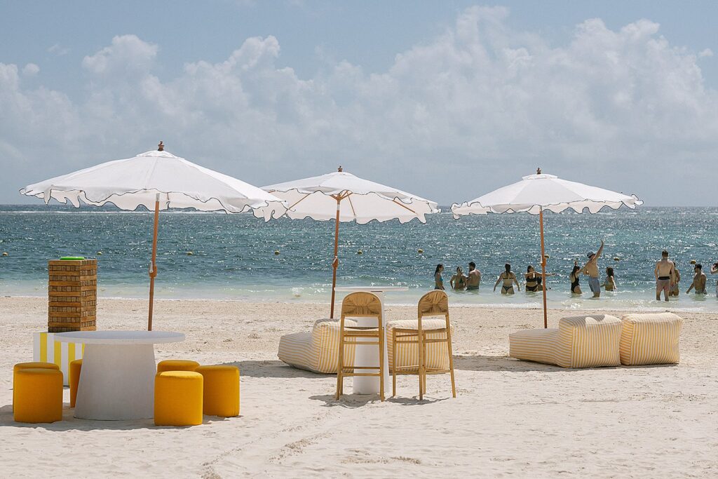 chable maroma wedding beach party rentals