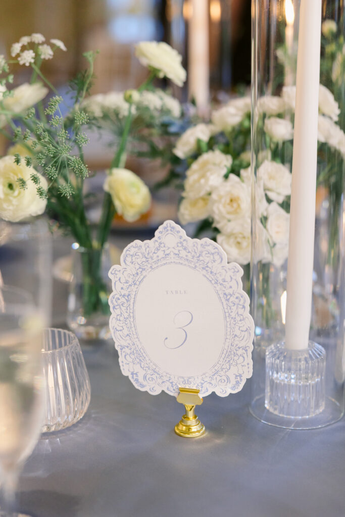 powder blue wedding table numbers