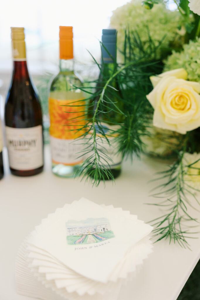 watercolor illustration cocktail napkins